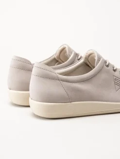 Ecco - Soft 2.0 Tie - Grå snörskor i nubuck