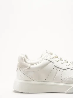 Ecco - Steet Court - Vita sneakers i skinn