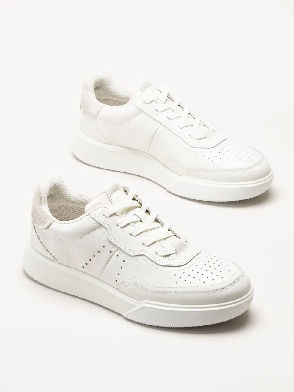 Ecco - Steet Court - Vita sneakers i skinn