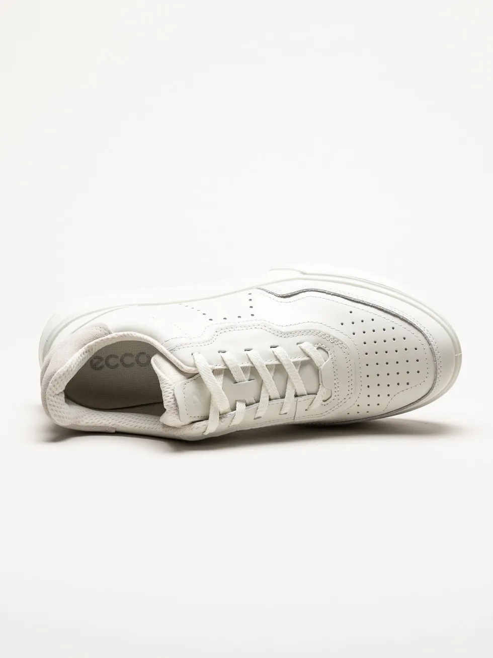 Ecco - Steet Court - Vita sneakers i skinn