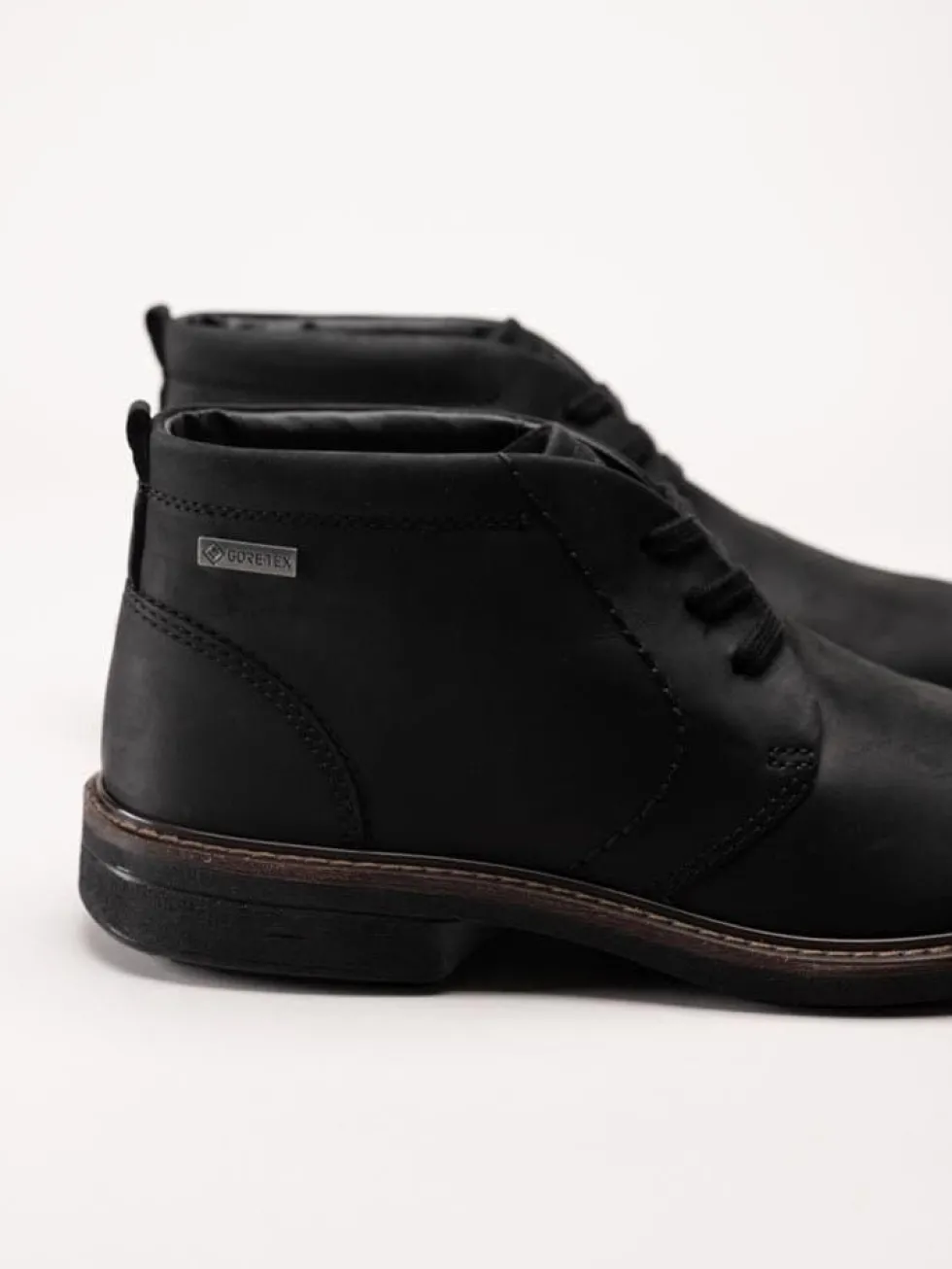 Ecco - Turn Ankle Boot GTX - Svarta kängor i oljat skinn