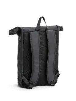 Escape - Rolltop Dull Rubber - Svart ryggsäck i vattenavstötande PU