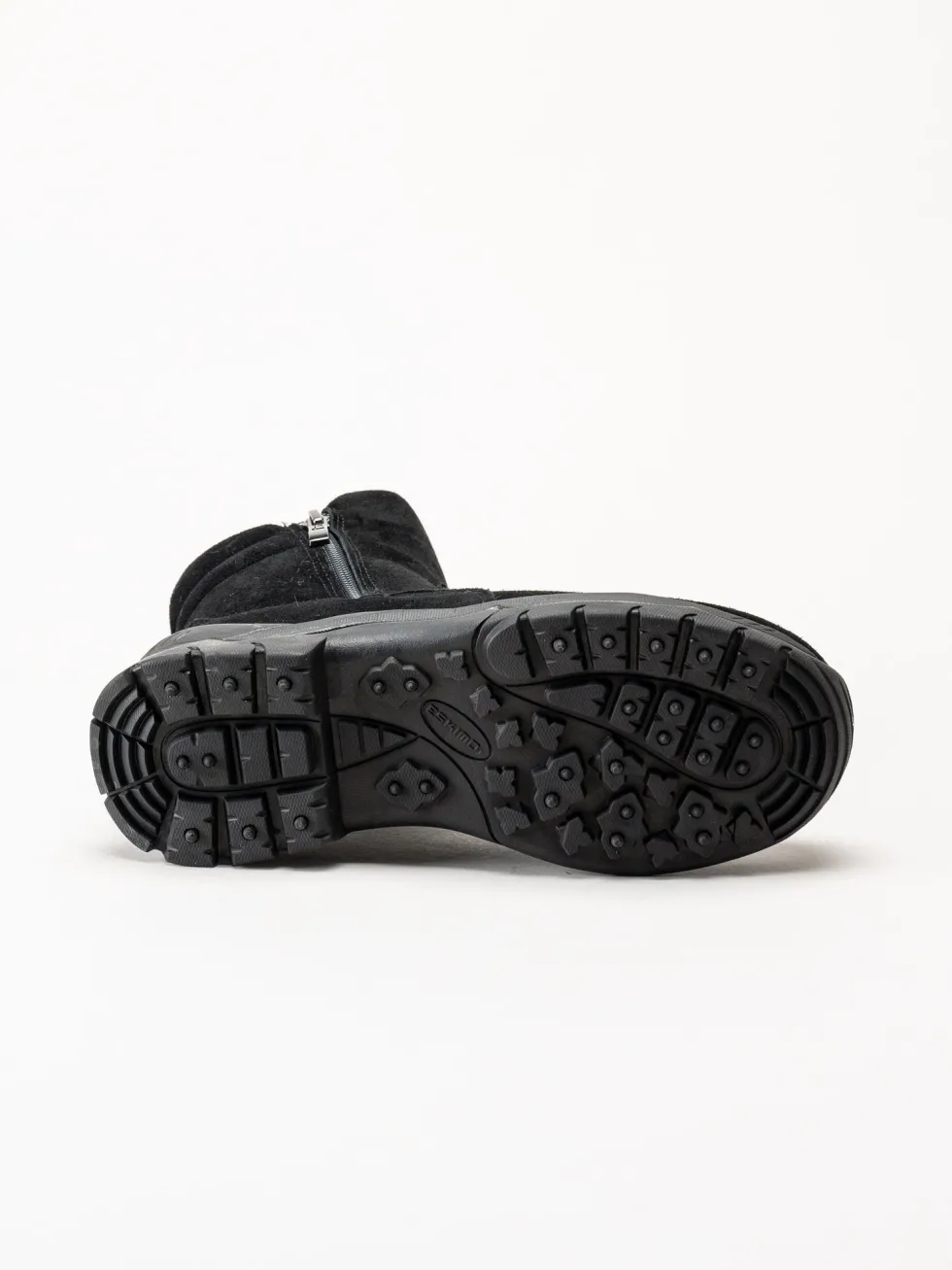 Eskimo - Kenton Studs - Svarta fodrade boots med dobbar i mocka