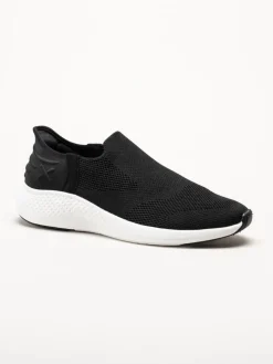 Exani - Ease M - Svarta slip on skor i textil