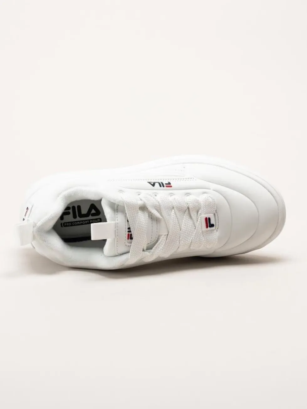 FILA - Superbubble Wmn - Vita sneakers i skinnimitation