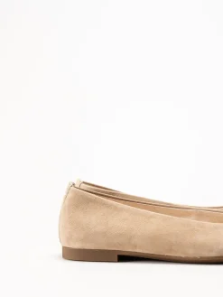 Gabor - Beige ballerinaskor i mocka