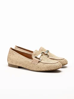 Gabor - Beige loafers i skinn