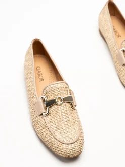Gabor - Beige loafers i skinn