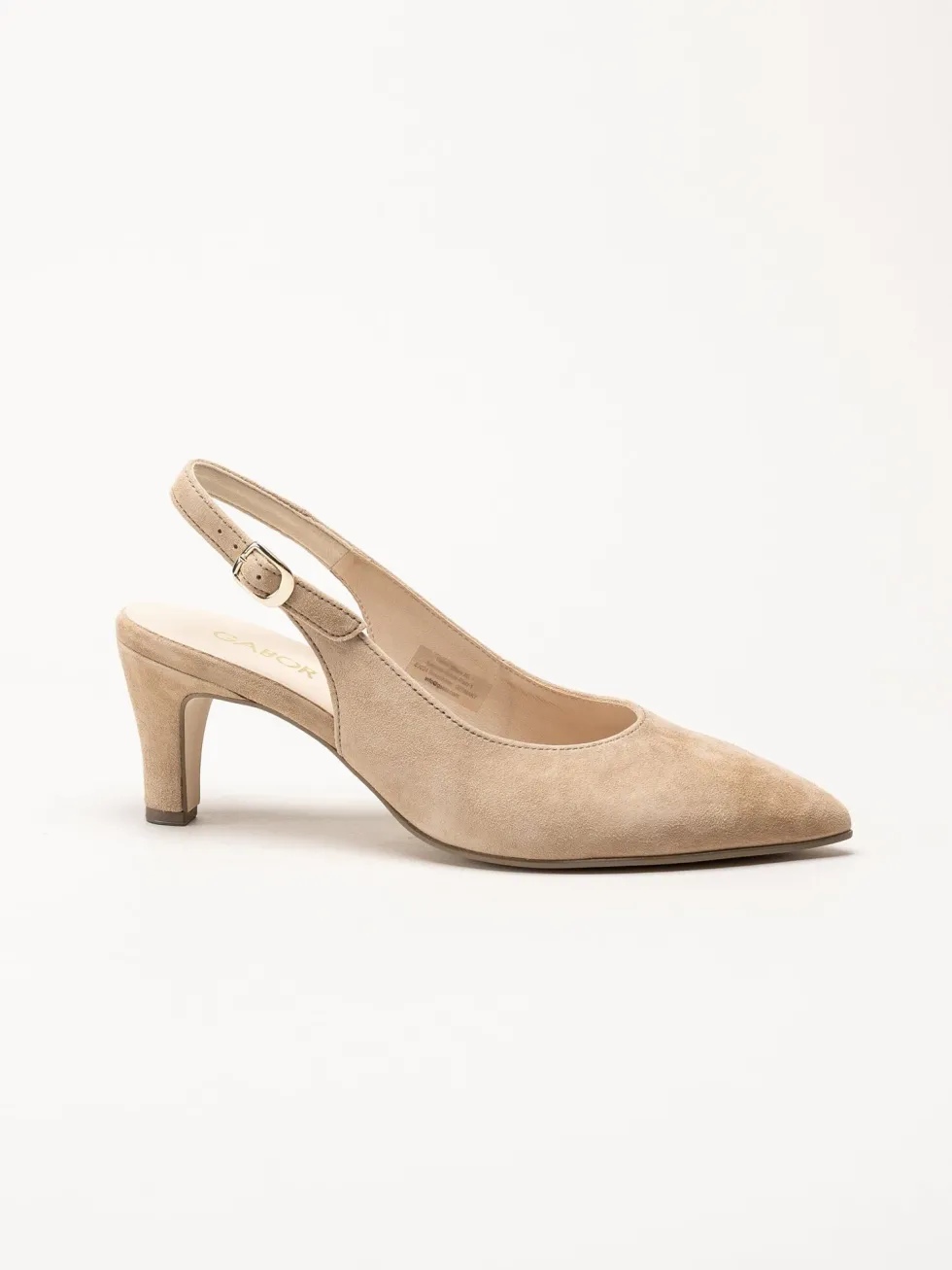 Gabor - Beige slingback pumps i mocka