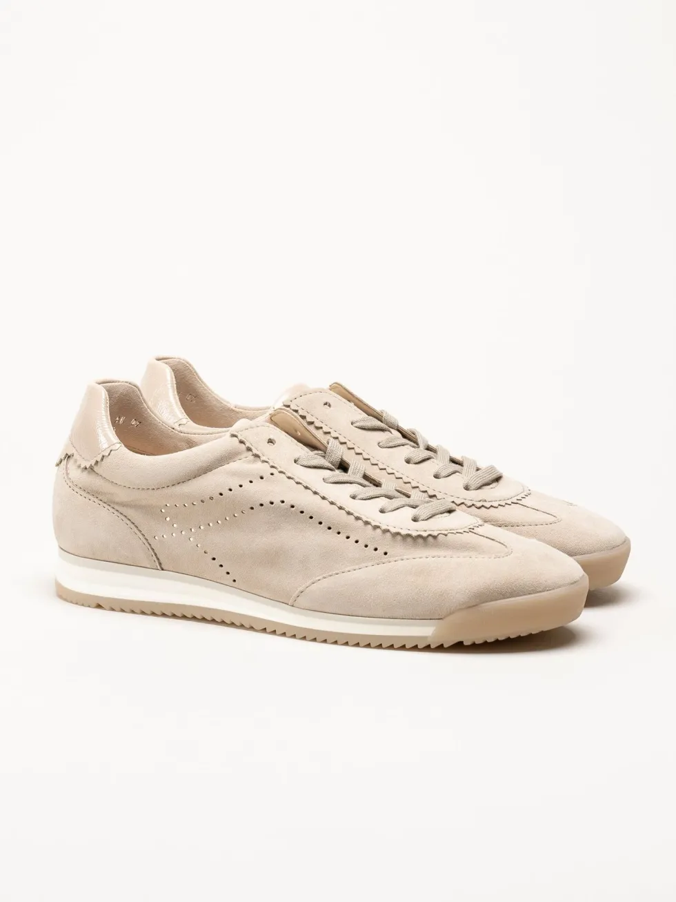 Gabor - Beige sneakers i mocka
