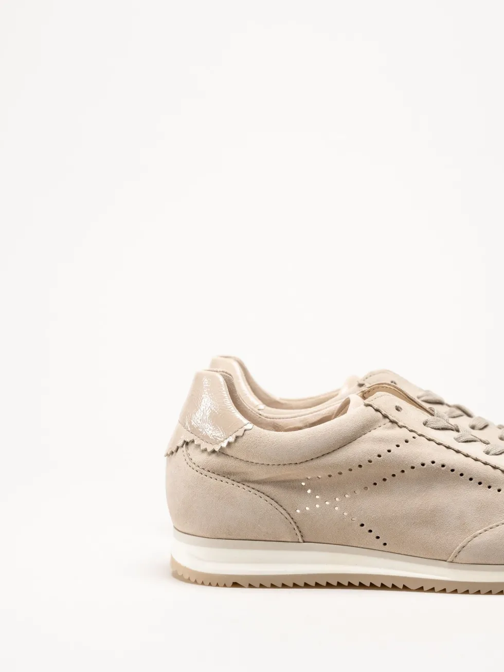 Gabor - Beige sneakers i mocka