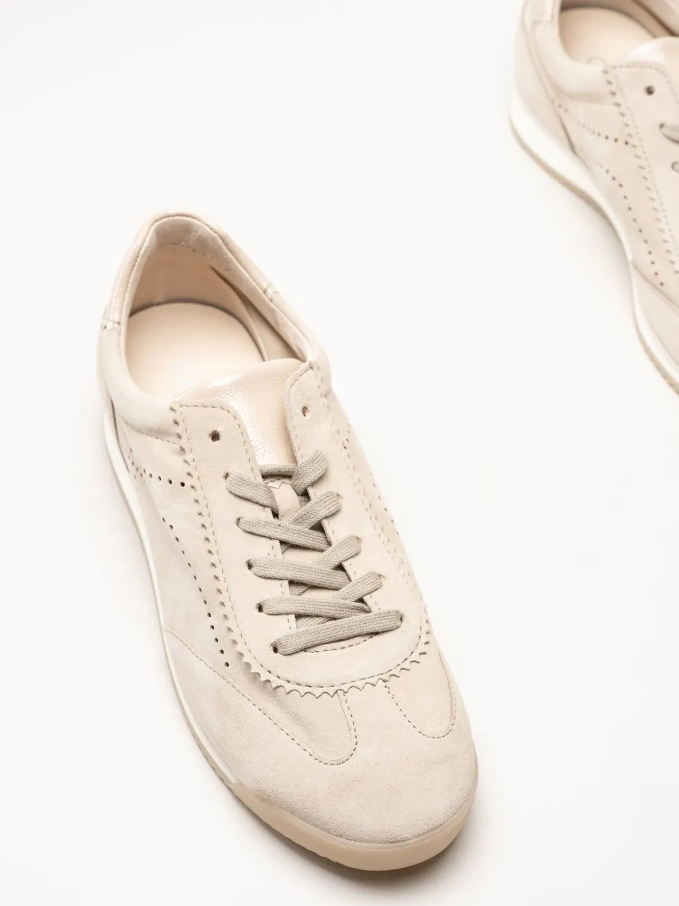 Gabor - Beige sneakers i mocka