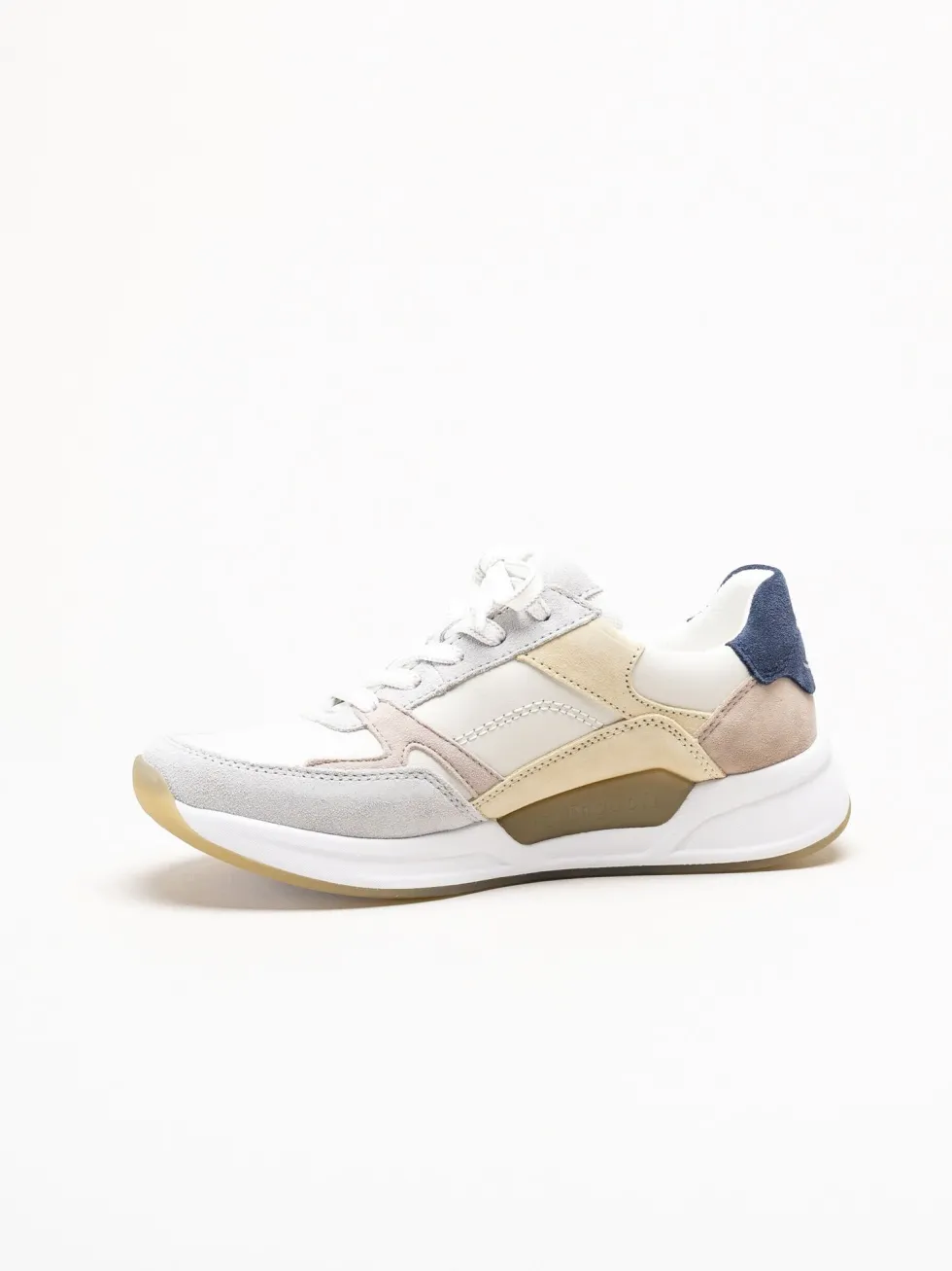 Gabor - Beige sneakers i skinn och mocka