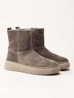 Gabor - Grå ullfodrade boots i mocka