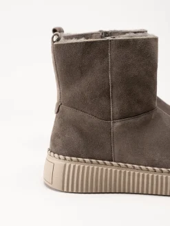 Gabor - Grå ullfodrade boots i mocka