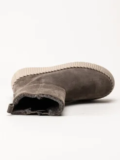 Gabor - Grå ullfodrade boots i mocka