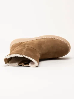 Gabor - Ljusbruna ullfodrade boots i mocka