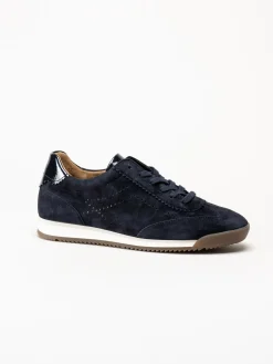 Gabor - Mörkblå sneakers i mocka