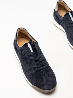 Gabor - Mörkblå sneakers i mocka