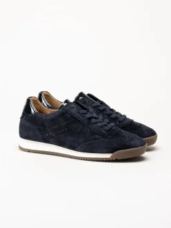 Gabor - Mörkblå sneakers i mocka