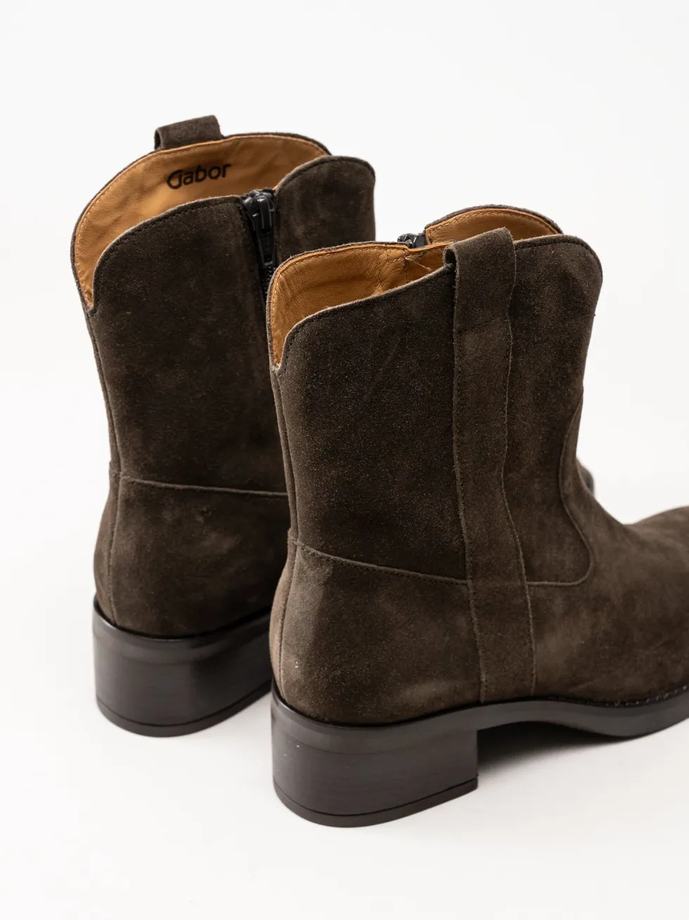Gabor - Mörkbruna western boots i mocka