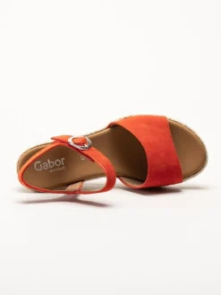 Gabor - Orange kilklackade sandaletter