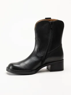 Gabor - Svarta bikerboots i skinn