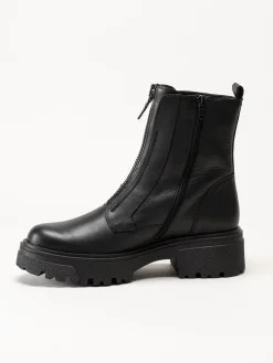 Gabor - Svarta fodrade boots i skinn