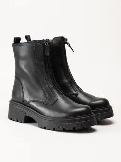 Gabor - Svarta fodrade boots i skinn