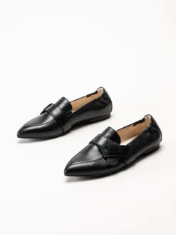 Gabor - Svarta loafers i skinn