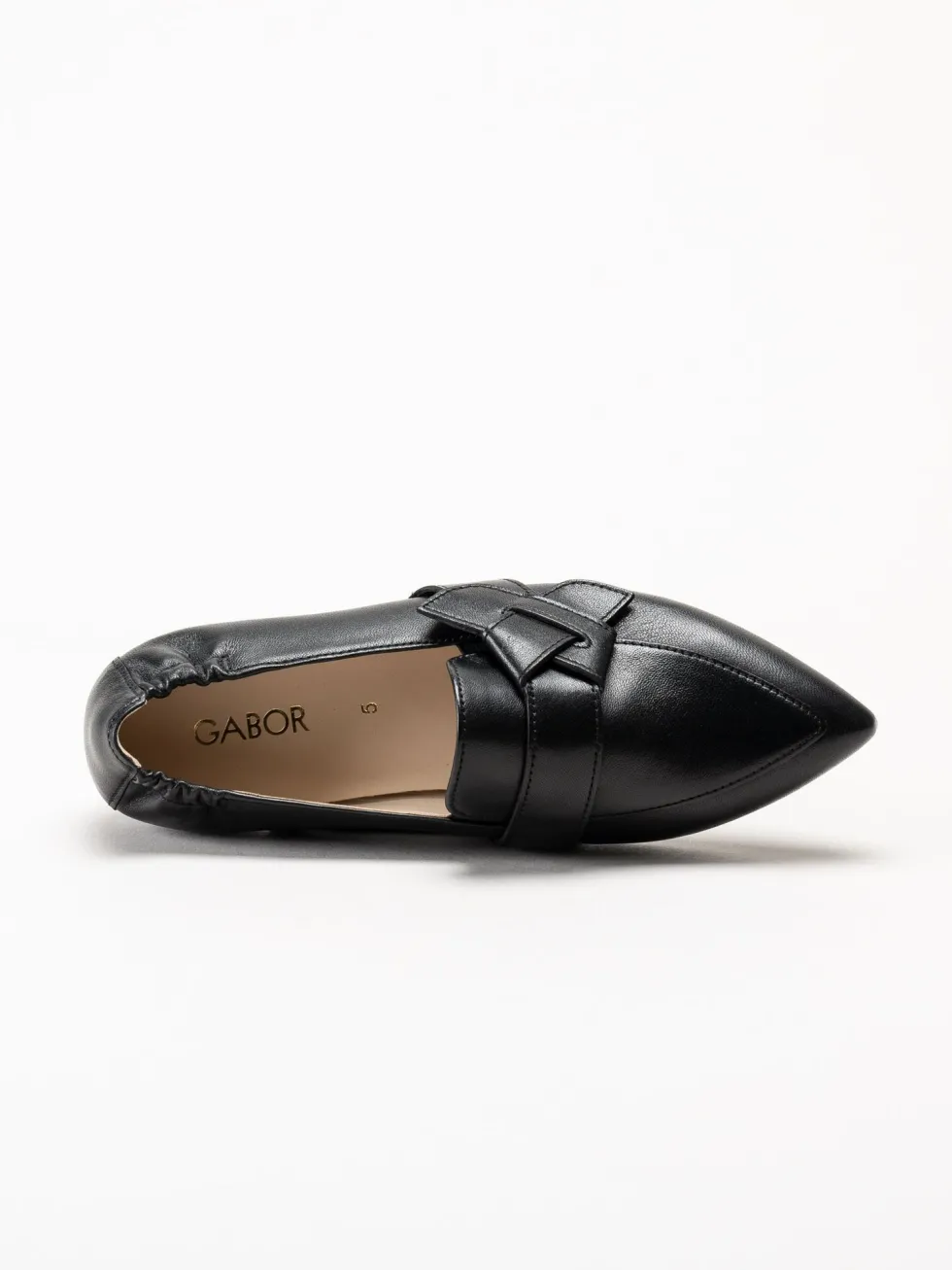 Gabor - Svarta loafers i skinn