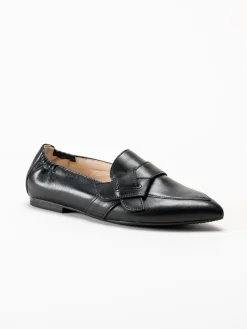 Gabor - Svarta loafers i skinn