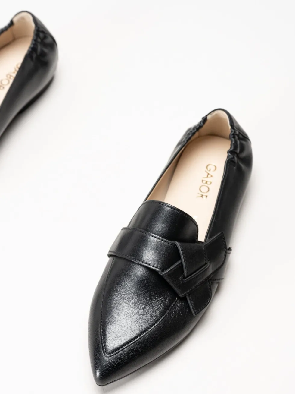 Gabor - Svarta loafers i skinn