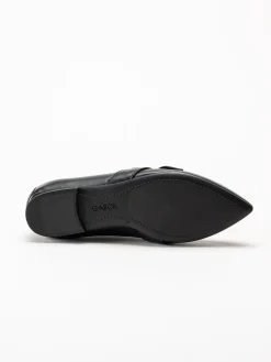 Gabor - Svarta loafers i skinn