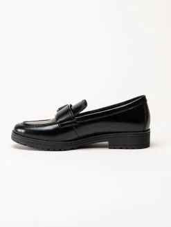 Gabor - Svarta loafers i skinn