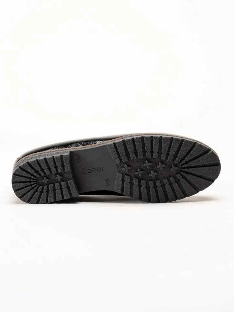Gabor - Svarta loafers i skinn och mocka