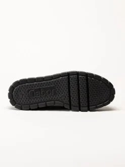 Gabor - Svarta platåloafers i skinn