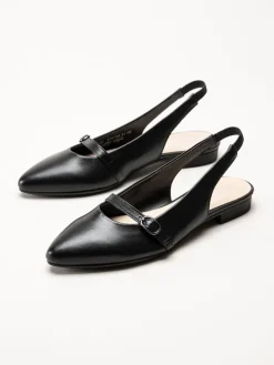 Gabor - Svarta slingback pumps i skinn