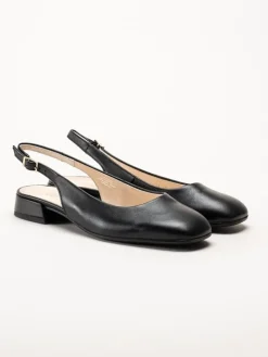Gabor - Svarta slingbacks i skinn