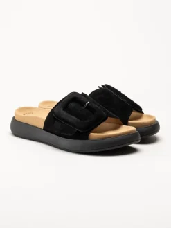 Gabor - Svarta slip in tofflor i mocka