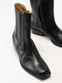 Gabor - Svarta western boots i skinn