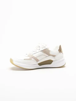 Gabor - Vita sneakers i skinn och mocka