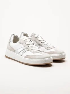 Gabor - Vita sneakers i skinn och mocka