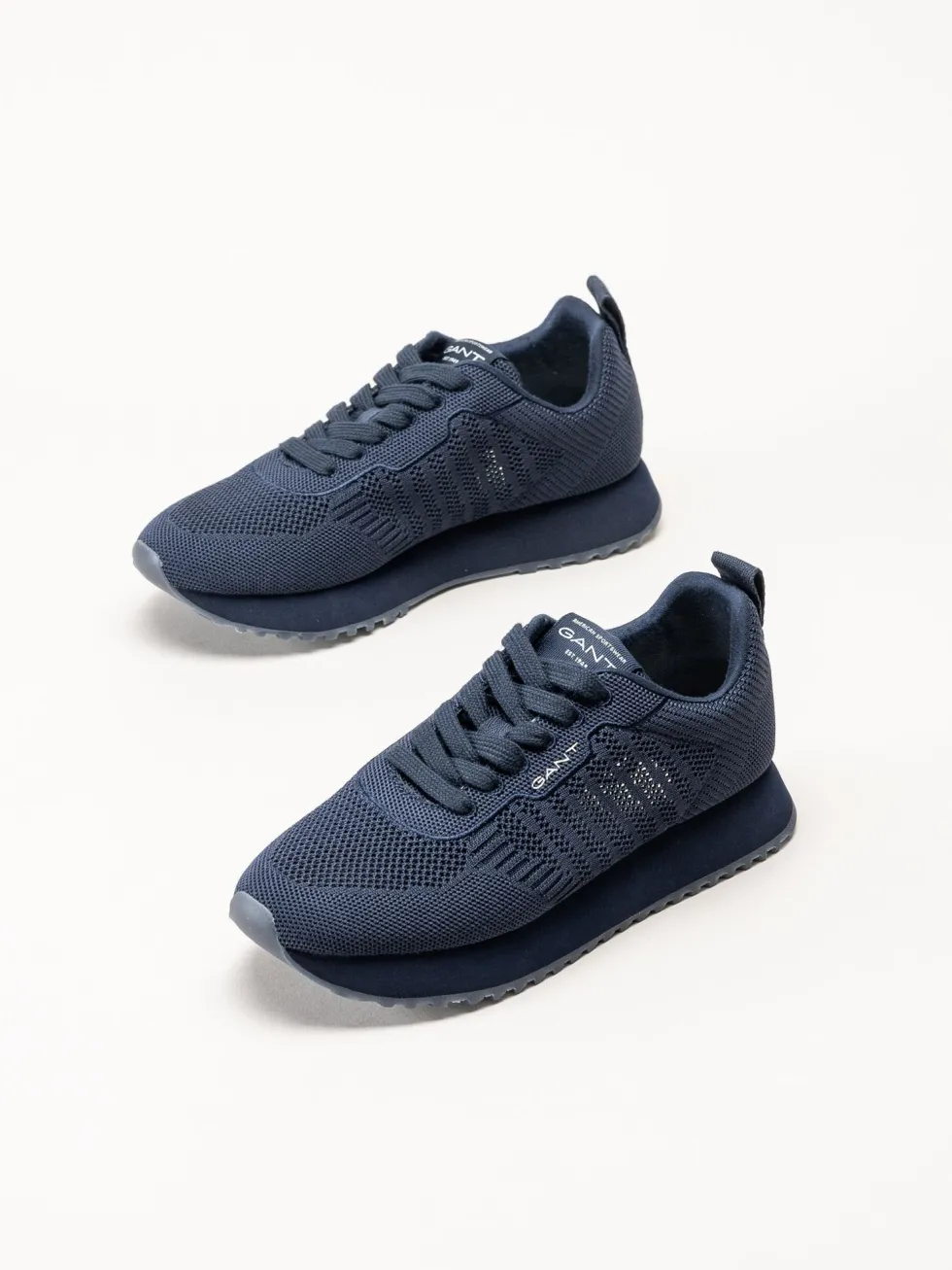 Gant Footwear - Bevinda - Marinblå sneakers i stickad textil