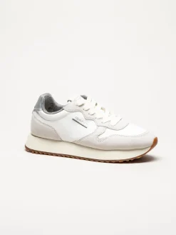 Gant Footwear - Bevinda - Offwhite sneakers i mocka och textil