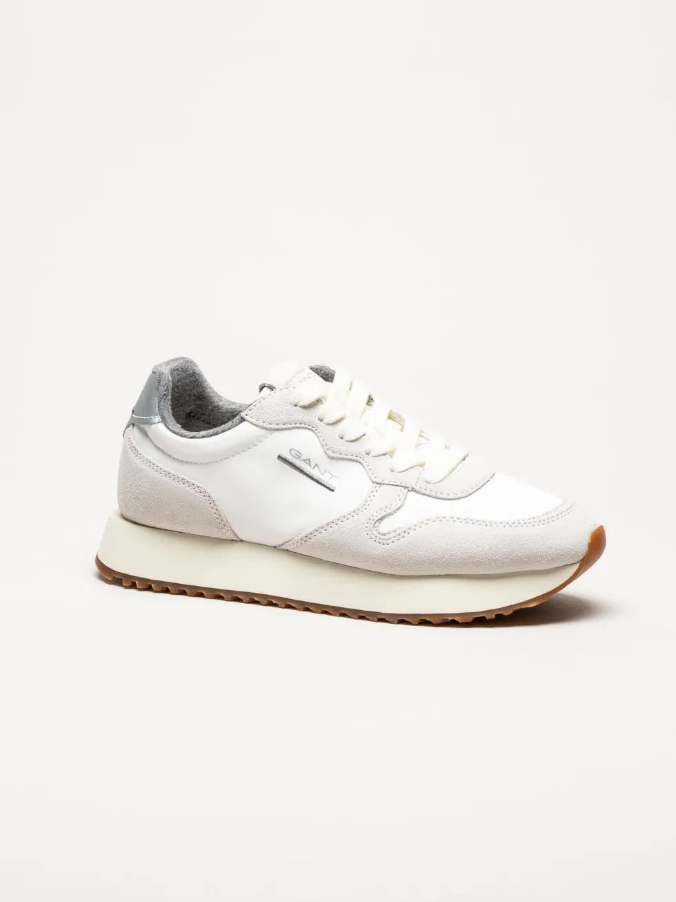 Gant Footwear - Bevinda - Offwhite sneakers i mocka och textil