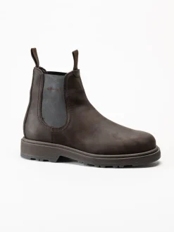 Gant Footwear - Blisdor - Mörkbruna chelsea boots i oljad nubuck