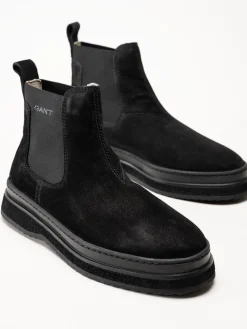 Gant Footwear - Blistown - Svarta fodrade boots i mocka