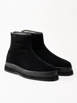 Gant Footwear - Blistown - Svarta varmfodrade boots i mocka