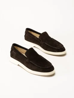 Gant Footwear - Boery - Mörkbruna loafers i mocka
